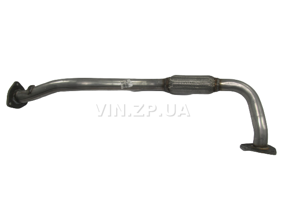 Труба приемная Ланос 1.5, Сенс 1.5, седан, хетчбэк POLMO с гофрой, алюминизированная OEM 96352212 (11087) 2