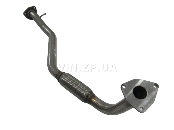 Труба приемная Ланос 1.5, Сенс 1.5, седан, хетчбэк POLMO с гофрой, алюминизированная OEM 96352212 (11087) 4
