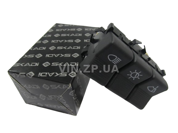 Выключатель габаритов света дворников ВАЗ 2101, 2102, 2103, 2106 SKADI блок кнопок на 3 клавиши 3