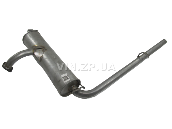 Глушитель Таврия 1102 POLMO задний в сборе с выпускной трубой, алюминизированный 2
