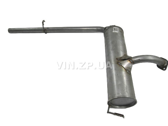 Глушитель Таврия 1102 POLMO задний в сборе с выпускной трубой, алюминизированный 4