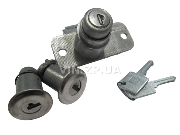 Замок багажника Таврия 1102, с личинками, замок 1шт + личинка 2шт + ключ 2шт ПРИЗМА 1