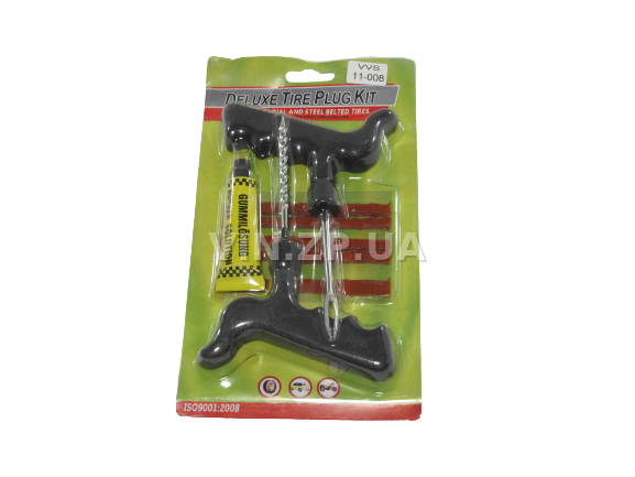 Ремкомплект бескамерных шин KINGROY 5 шнурков, шило, аппликатор, клей (15800) 2