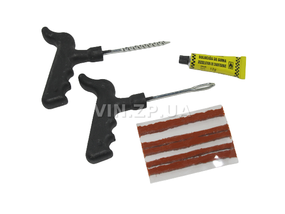 Ремкомплект бескамерных шин KINGROY 5 шнурков, шило, аппликатор, клей (15800) 4