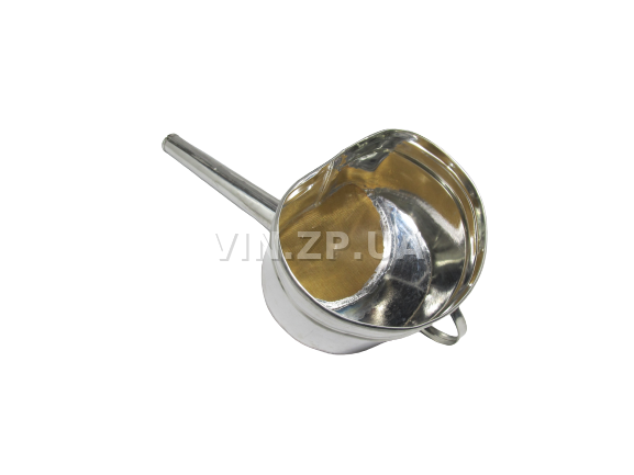 Лейка топливная 1.0л, носик d 20мм прямой ВИДЕКС бензин, дизель, с сеткой-фильтром, оцинкованная Б-1 4