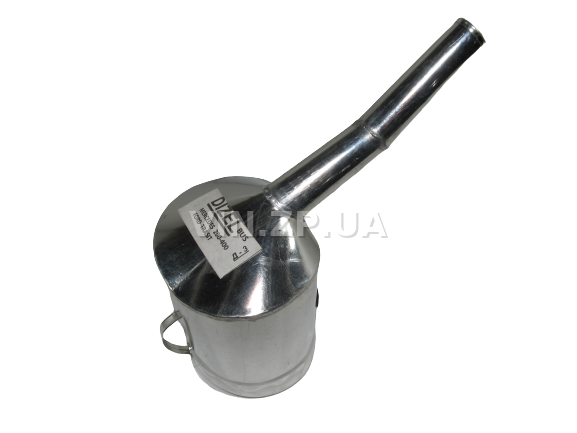Лейка топливная 1.5л, носик d 25мм с изгибм ВИДЕКС бензин, дизель, с сеткой-фильтром, оцинкованная Д-3 2