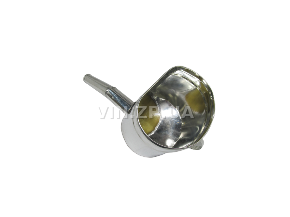 Лейка топливная 1.5л, носик d 25мм с изгибм ВИДЕКС бензин, дизель, с сеткой-фильтром, оцинкованная Д-3 5