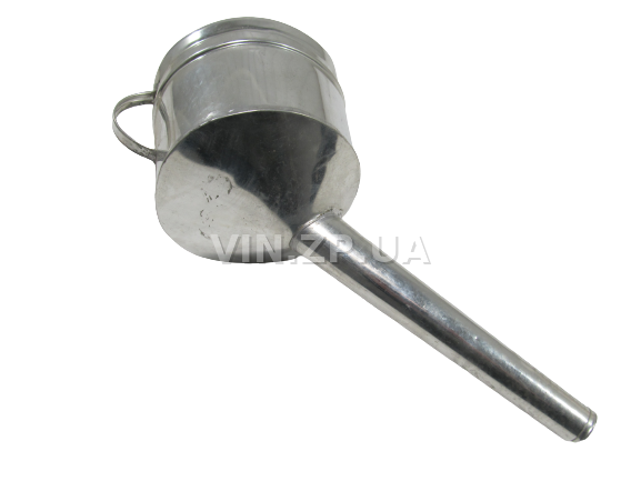 Лейка топливная 1.5л носик d 20мм прямой ВИДЕКС бензин, дизель, с сеткой-фильтром, оцинкованная Д-2 7