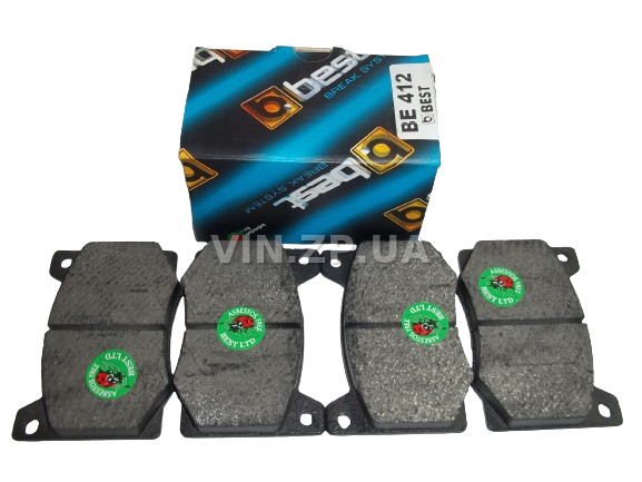 Колодки тормозные передние BEST Москвич 412, 2140, 2137, 2734, комплект 4шт 1