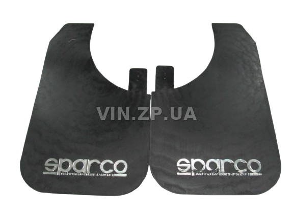 Брызговики SPARCO 430 х 265 мм, универсальные, чёрные, к-кт 4шт, мягкий капрон (28659) 2
