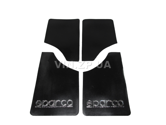 Брызговики SPARCO 360 х 220 мм, универсальные, черные, к-кт 4шт, мягкий капрон 3