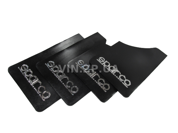 Брызговики SPARCO 360 х 220 мм, универсальные, черные, к-кт 4шт, мягкий капрон 5