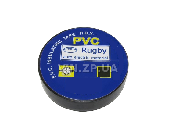 Изолента ПВХ 30м х 0.13мм х 19мм RUGBY чёрная (28849)
