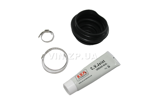 Пыльник ШРУС ВАЗ 2108, 2109, 21099, 2110, 2111, 2112, 2113, 2114, 2115, наружный ремкомплект со смазкой и хомутами LSA 4