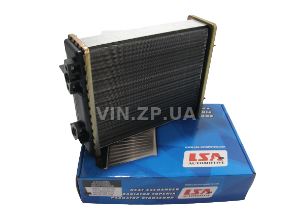 Радиатор отопителя печки LSA ВАЗ 2101, 2102, 2103, 2106, 2121, 2120, 21213, алюминиевый, узкий 1