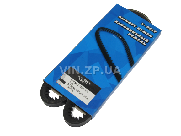 Ремень генератора LSA Таврия 1102, 1103, 1105, Сенс 1.3, зубчатый, 10 x 725мм 2