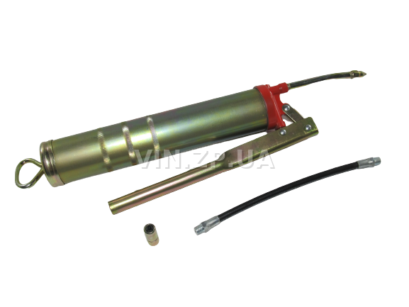 Шприц для смазки INTERTOOL "Домашний Мастер",  0,5 л, со шлангом и насадкой 2