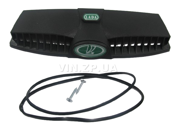 Дефлектор воздухозаборника капота ВАЗ 2101, 2102, 2103, 2106 BAGIS зелёный значок ЛАДЬЯ, к-кт 2шт 2