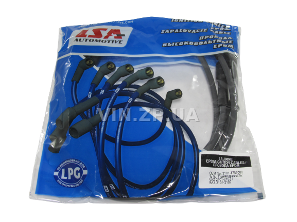 Провода высоковольтные LSA ВАЗ 2101, 2102, 2103, 2104, 2105, 2106, 2107, карбюраторные двигатели, материал EPDM 1