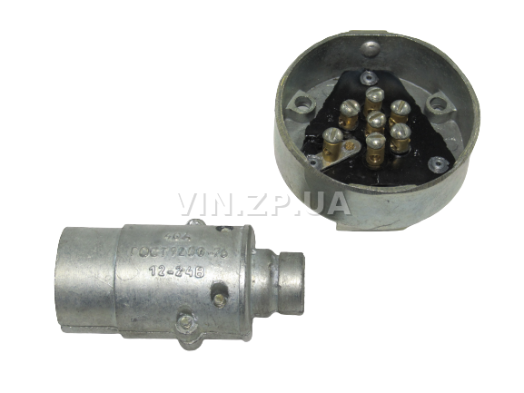 Разъем прицепа фаркопа  "мама-папа", металл, гальваническое покрытие, комплект ВЗА (29974) 5