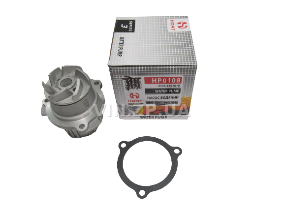 Насос водяной помпа HORT ВАЗ 2108, 2109, 21099, 2110, 2111, 2112, 2113, 2114, 2115, с чугунной крыльчаткой (29991) 2