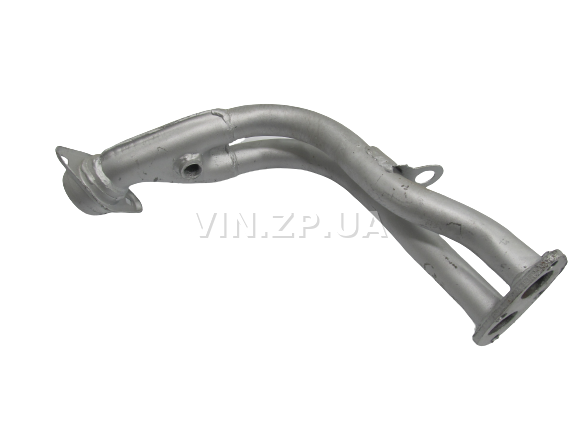 Труба приемная Таврия 1102, 1103, 1105 ВСК с отверстием под датчик, литое полушарие на стыке (30192) 2