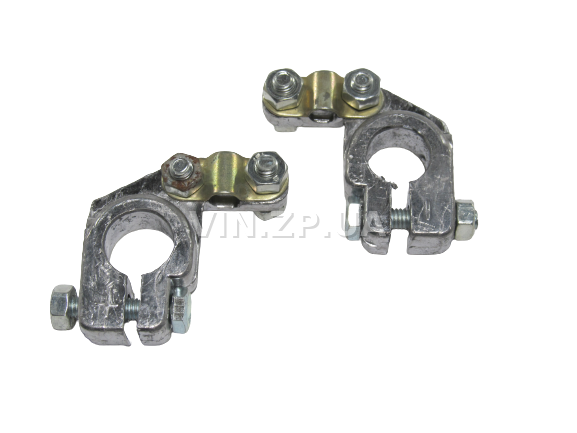 Клеммы аккумулятора ПЛАЗМА легковые авто, 300 гр, свинец, комплект 2шт 1