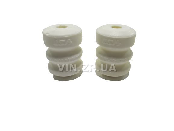 Отбойник заднего амортизатора силиконовый белый LSA ВАЗ 2108, 2109, 21099, 2113, 2114, 2115, буфер хода сжатия, комплект 2шт 3
