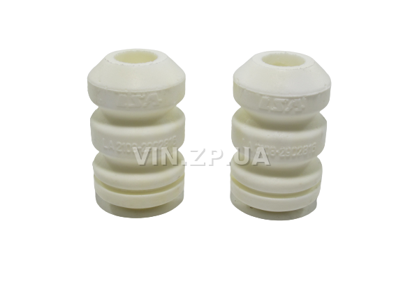 Отбойник переднего амортизатора силиконовый белый LSA ВАЗ 2108, 2109, 21099, 2113, 2114, 2115, буфер хода сжатия, комплект 2шт 3