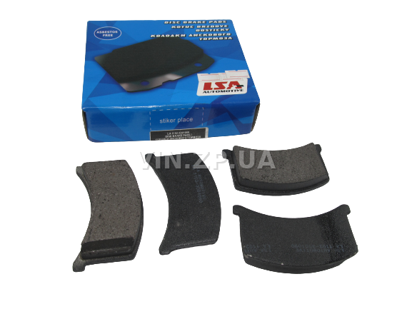 Колодки тормозные передние LSA Таврия 1102, Славута 1103, Дана 1105, комплект 4шт 2