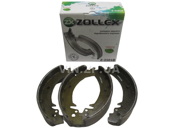 Колодки тормозные задние ZOLLEX ВАЗ 2101, 2102, 2104, 2105, 2107, 2121, 21213, 21214, 2131, 2123, комплект 4шт 1