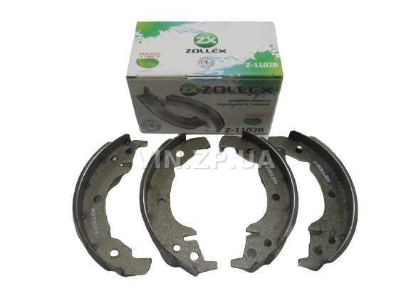 Колодки тормозные задние ZOLLEX Таврия 1102, Славута 1103, Дана 1105, комплект 4шт 1