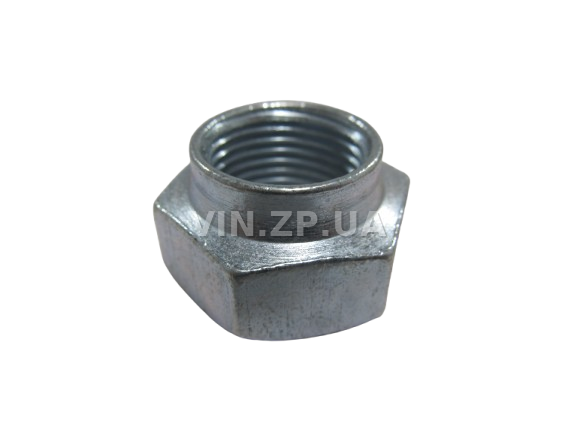 Гайка ступицы ЗАЗ 1102, ВАЗ 2101-2107, левая, ключ 27, без точек, правая резьба МЕТИЗ М18 х 1.5 , 1шт 2