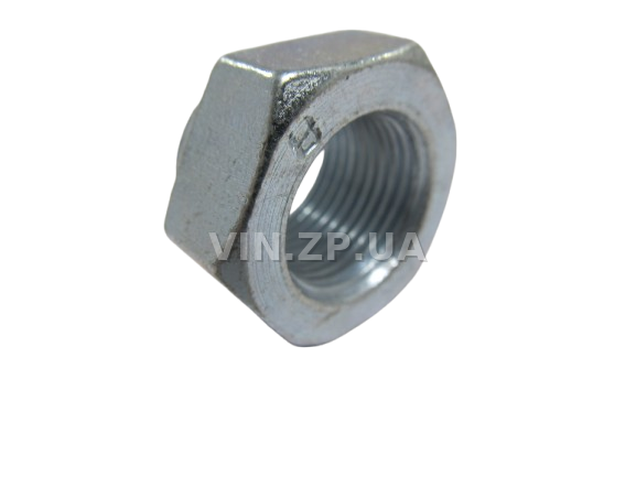 Гайка ступицы ЗАЗ 1102, ВАЗ 2101-2107, левая, ключ 27, без точек, правая резьба МЕТИЗ М18 х 1.5 , 1шт 3
