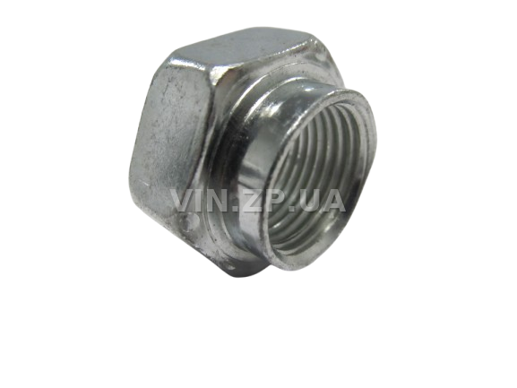 Гайка ступицы правой ВАЗ 2101-2107, 2121, ключ 27, с точками, левая резьба МЕТИЗ М18 х 1.5, 1шт 1