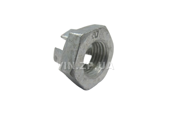 Гайка наконечника рулевых тяг ВАЗ 2108-21099, 2113-2115 МЕТИЗ корончатая, М12 х 1.25 , 1шт 1