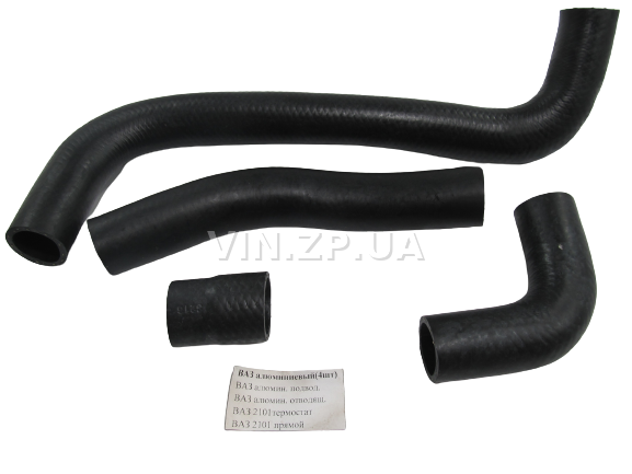 Патрубок радиатора РЕМ ВАЗ 2101, 2102, 2103, 2104, 2105, 2106, 2107, охлаждения, комплект 4шт на алюминиевый радиатор (31708) 2