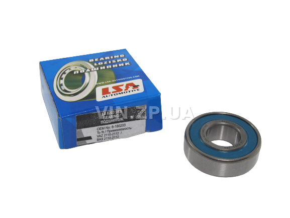 Подшипник генератора LSA ВАЗ 2110, 2111, 2112, Ланос, 6203 2RS 2