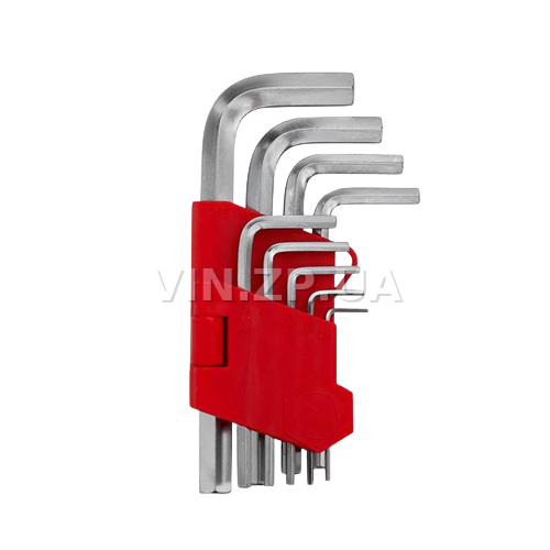 Набор ключей шестигранных INTERTOOL 9шт, короткие 1.5-10мм, CrV 1