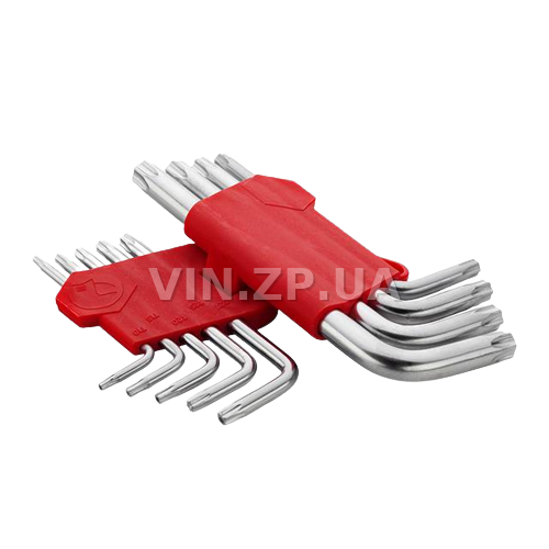 Набор ключей torx "звёздочка" INTERTOOL 9шт, короткие, Т10-Т50, CrV 3