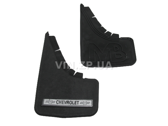 Брызговики Авео, Ланос, Сенс MD универсальные "CHEVROLET", к-кт 2шт, 350 х 225 мм, резина 4