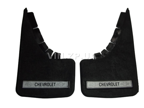 Брызговики Авео, Ланос, Сенс MD универсальные "CHEVROLET", к-кт 2шт, 350 х 225 мм, резина 1