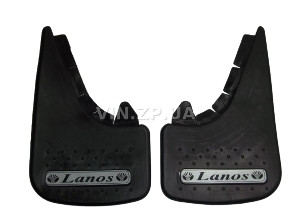 Брызговики Ланос, Сенс MD универсальные, надпись "LANOS", к-кт 2шт, 350 х 225 мм, резиновые 1