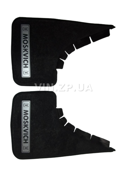 Брызговики Москвич MD универсальные, надпись "MOSKVICH", к-кт 2шт, 350 х 225 мм, резиновые 1