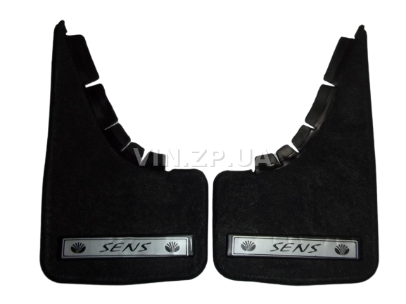 Брызговики Сенс, Ланос MD универсальные, надпись "SENS", к-кт 2шт, 350 х 225 мм, резиновые 1