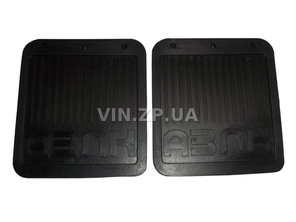 Брызговики Москвич 412, 2140 АРК задние, к-кт 2шт, надпись "АЗЛК",  225 х 200 х 6 мм, резиновые 1