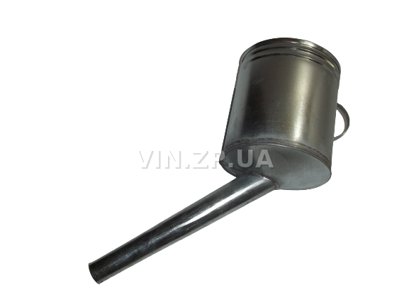 Лейка топливная 5.0л, носик d 33мм прямой под углом 45 гр ВИДЕКС бензин, дизель, с сеткой-фильтром, оцинкованная В-3 1