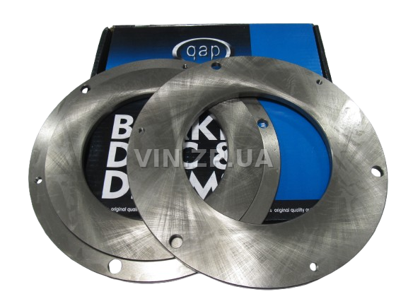 Диск тормозной QAP передний Таврия, Славута, 1102, 1103, нов обр, к-кт 2шт 4