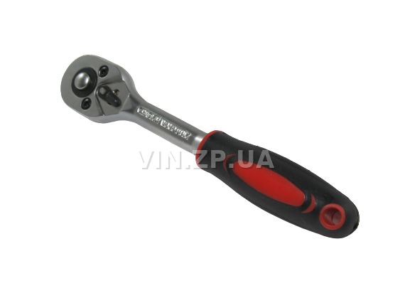 Вороток трещотка 1/4" INTERTOOL 24 зуба, длина 150мм, CrV, с храповым механизмом 4