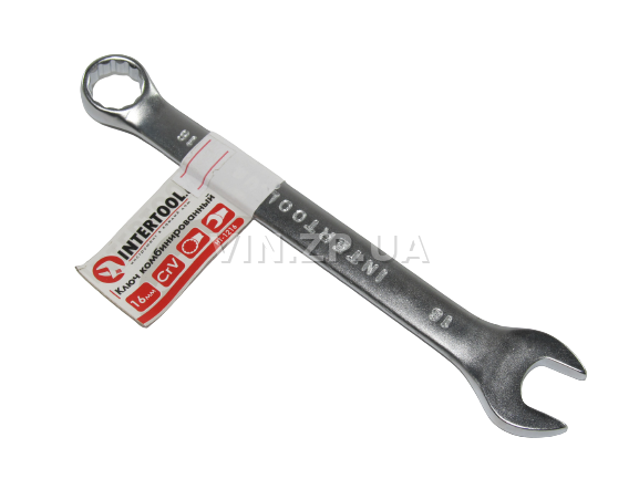 Ключ рожково-накидной CrV 16 мм INTERTOOL 1